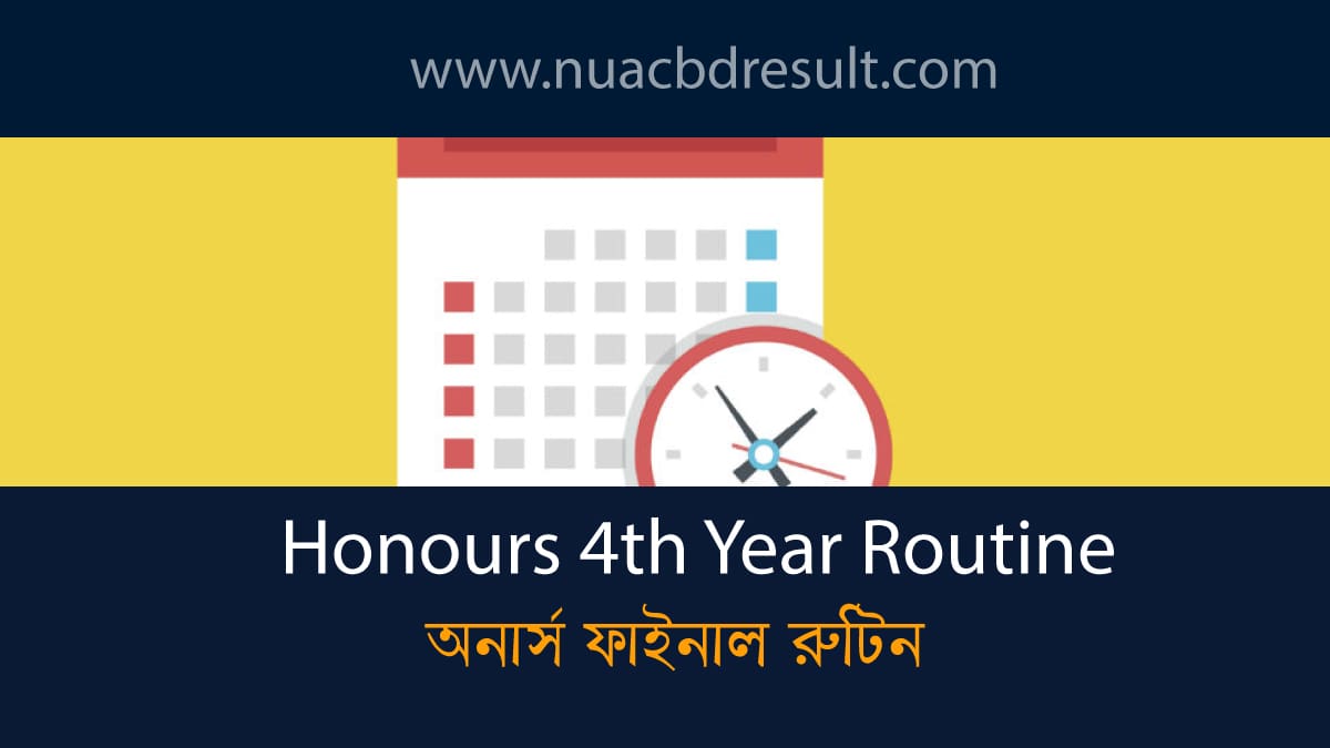 Honours 4th Year Routine